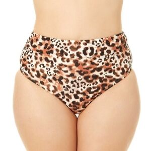 New TIME AND TRU Cheetah Print Bikini Swimsuit Bottoms Plus Size